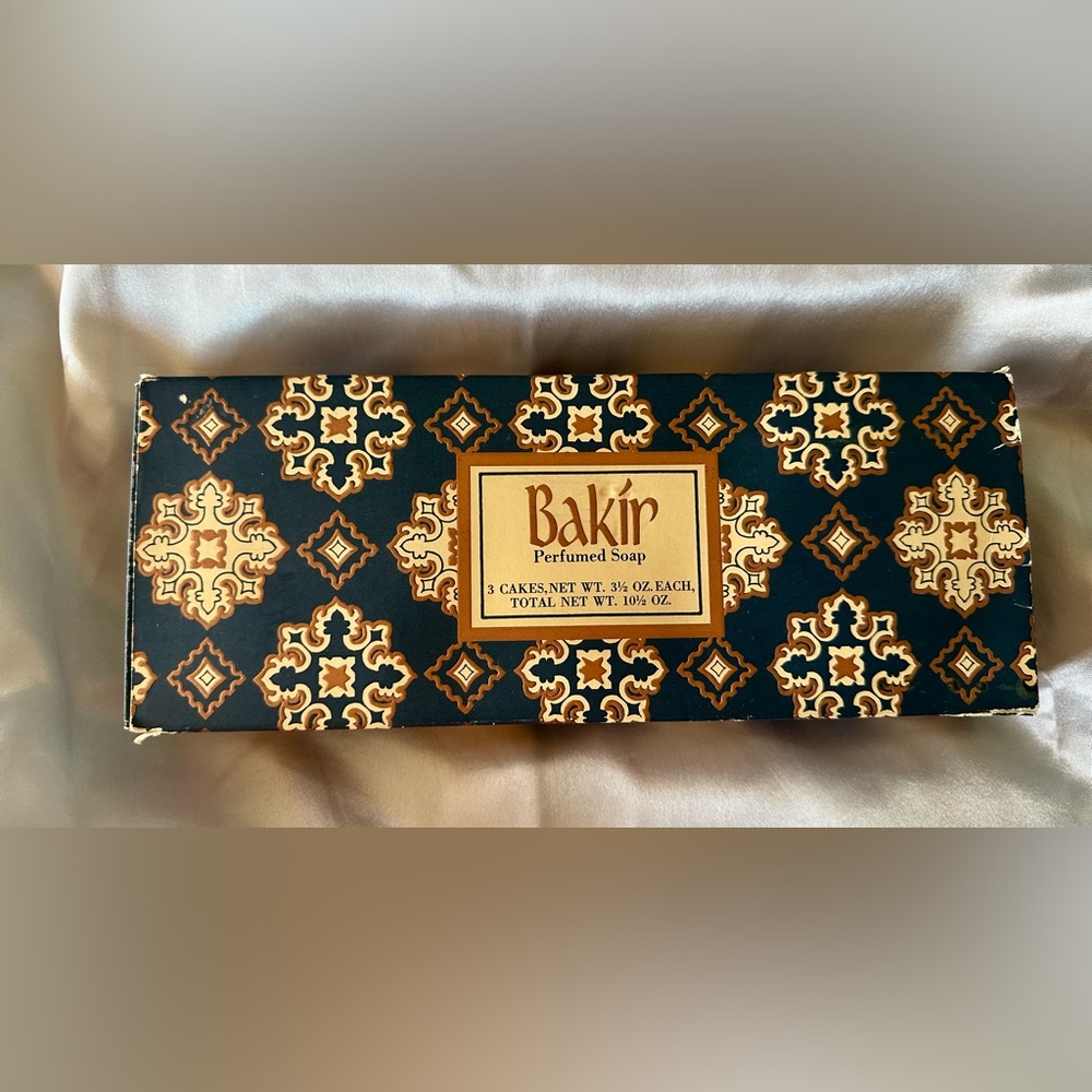 RARE Vintage Box Bakir Perfumed Soap Germaine Monteil. Opened Unused NOS